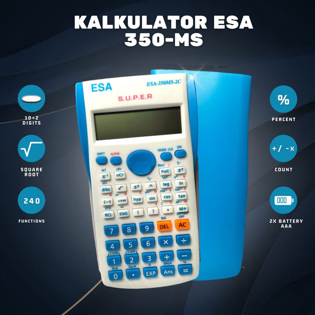 Tebaru!! Kalkulator Sekolah Sains Scientific Citizen Fx 350ESA / 350 ESA WARNA Untuk Pelajaran IPA FISIKA MATEMATIKA