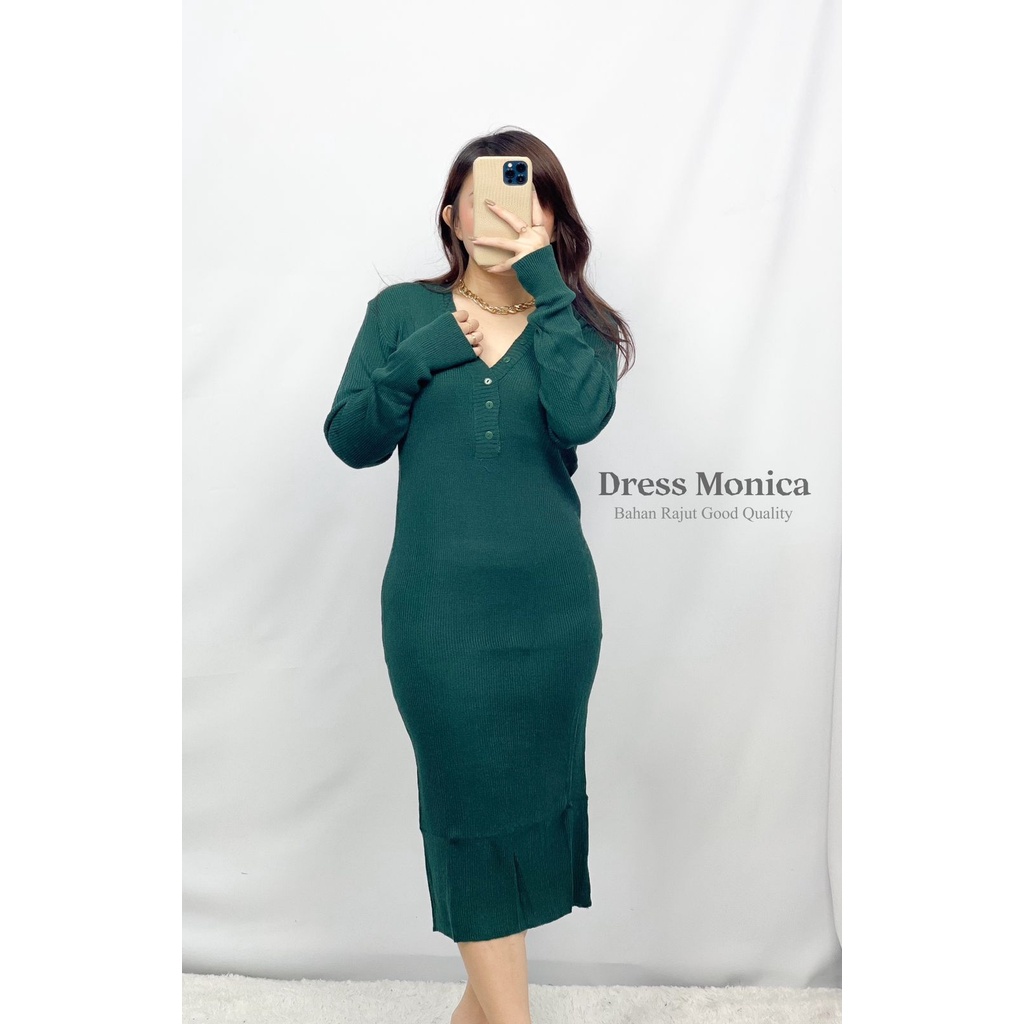 HOPYLOVY - Dress Bodycon Wanita bahan Rajut Monica