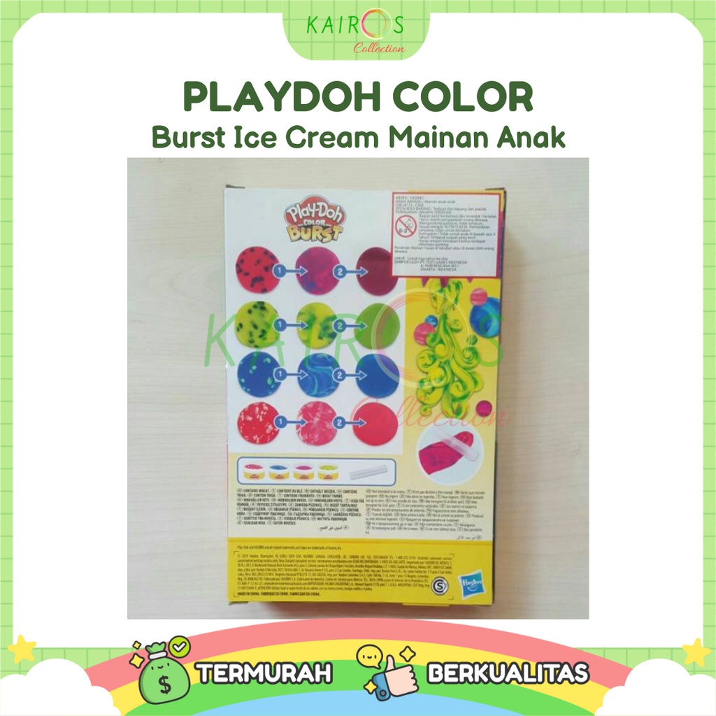 PlayDoh Color Burst Ice Cream Mainan Anak