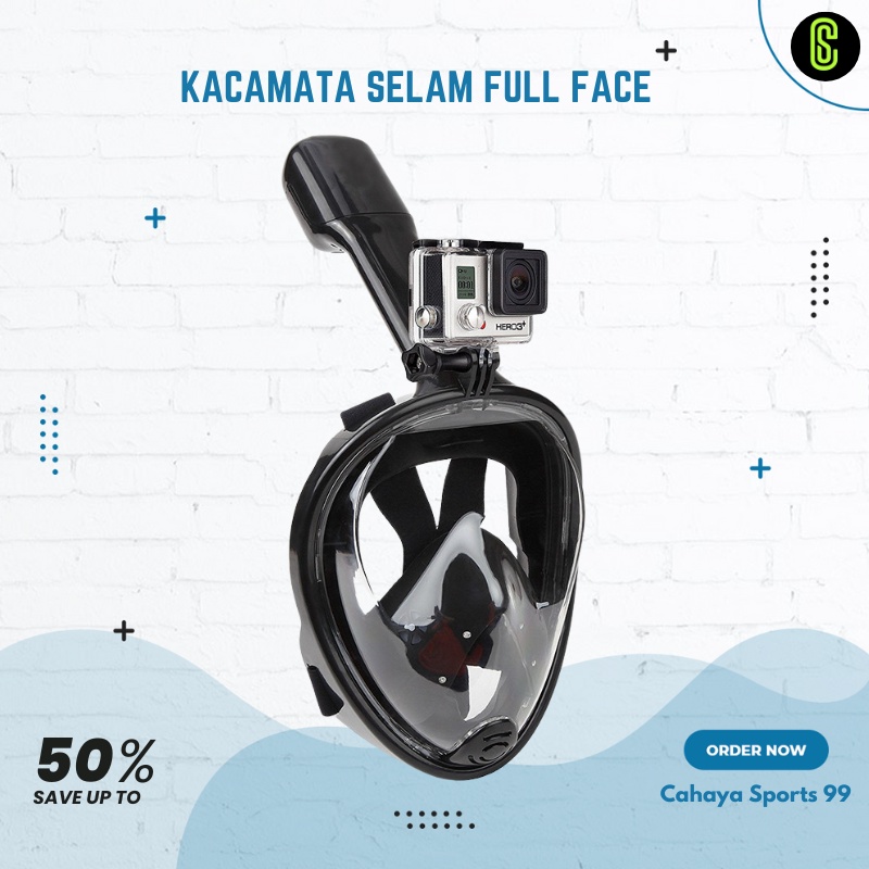 Kacamata Renang Selam Full Face Snorkeling Snorkling Half Diving