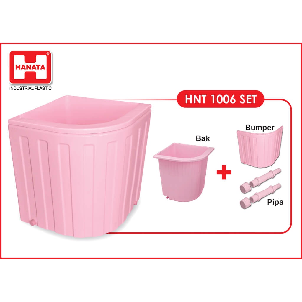 Best Seller / Bak Mandi Air Plastik  Sudut Oval  HANATA 1006 SET Bumper / Gratis Ongkir