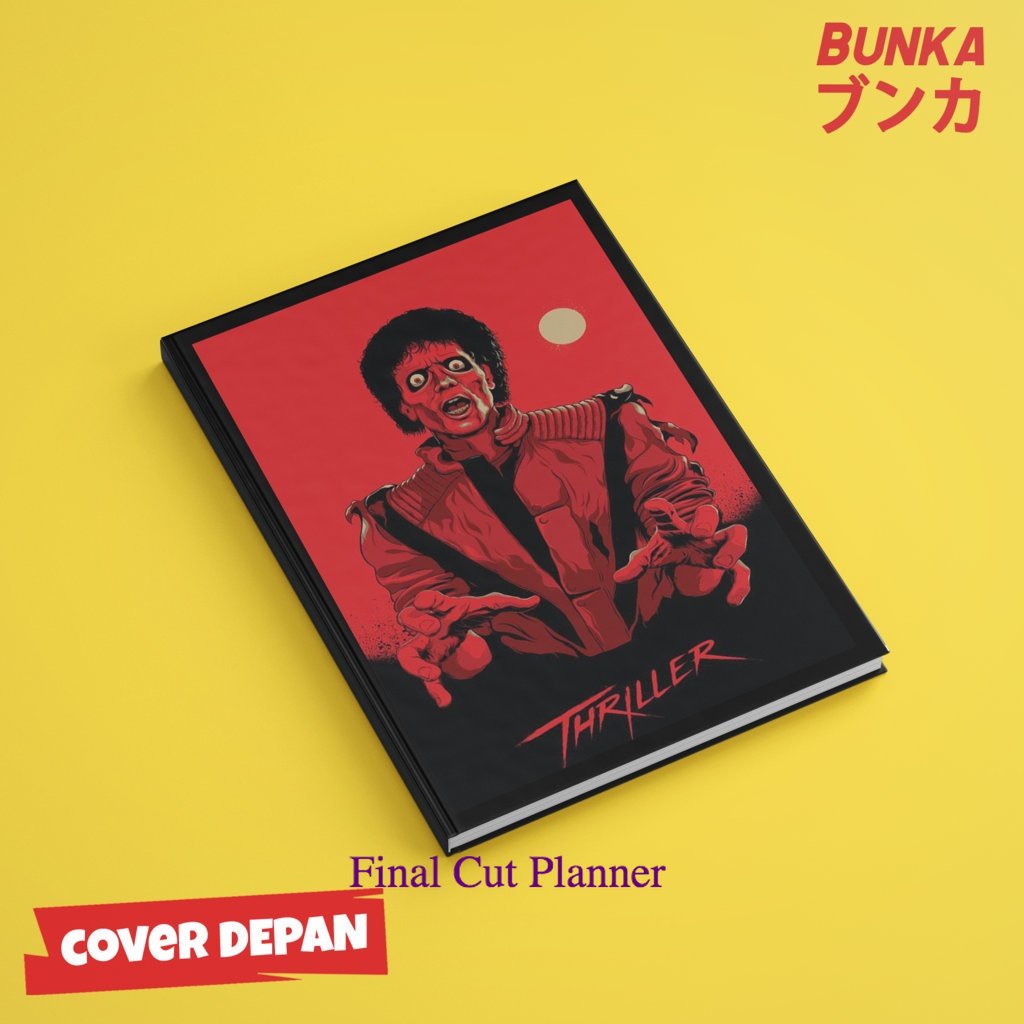 

Notebook 80's Michael Jackson Thriller Hardcover A5 Buku Tulis Catatan Notes Agenda Planner Jurnal .