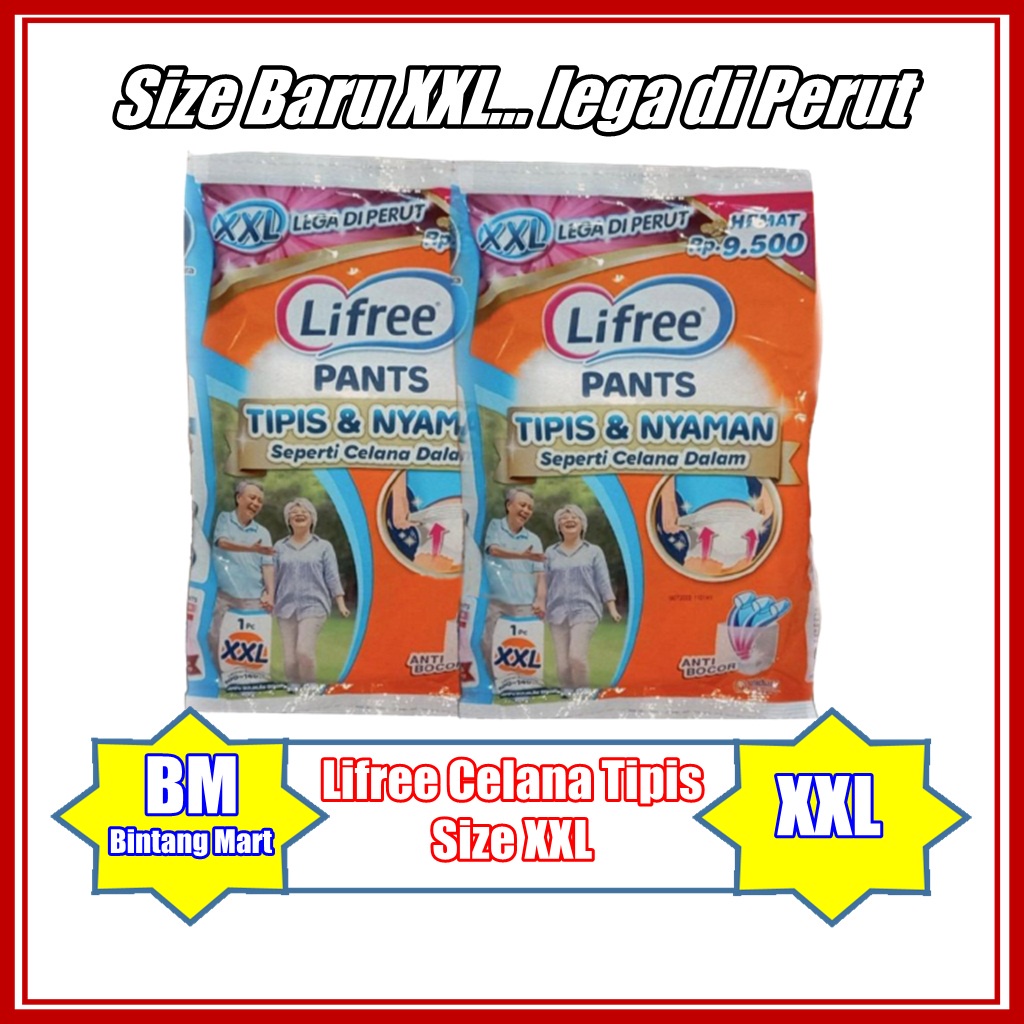 Lifree Pampers Pempers Pempes Popok Celana Dewasa Diaper XXL