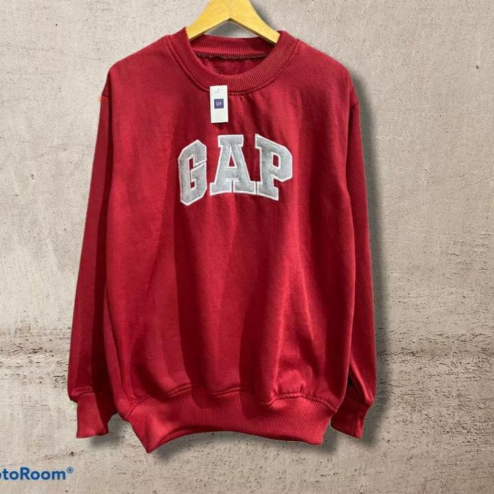 Sale Terbatas SWEATER CREWNECK GAP BORDIR/ CREWNECK GAP BORDIR/SWEATER OBLONG GAP BORDIR/ PRIA/WANIT
