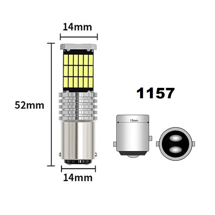 Lampu LED 45 Titik Mata SMD 1157 1156 T20 Mundur Rem Sein Sen Mobil Motor Putar Bayonet