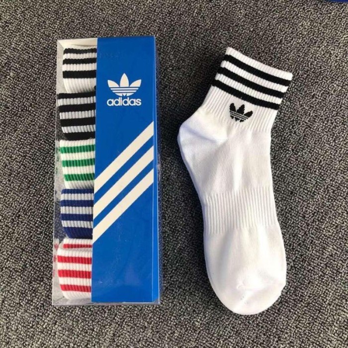 Adidas Ankle Socks Kaos Kaki Pria Wanita Pendek Tebal Mata Kaki Hitam