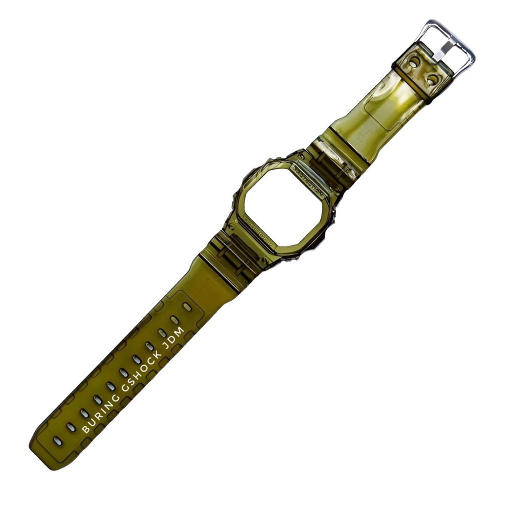 BEZEL STRAP BAND CASIO GSHOCK G SHOCK DW 5600 GW B5600 DW 5030 DW 5035D JELLY CLEAR HIJAU ARMY