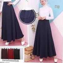 Chekout Rok JERSEY Payung Polos Panjang Jumbo Dewasa