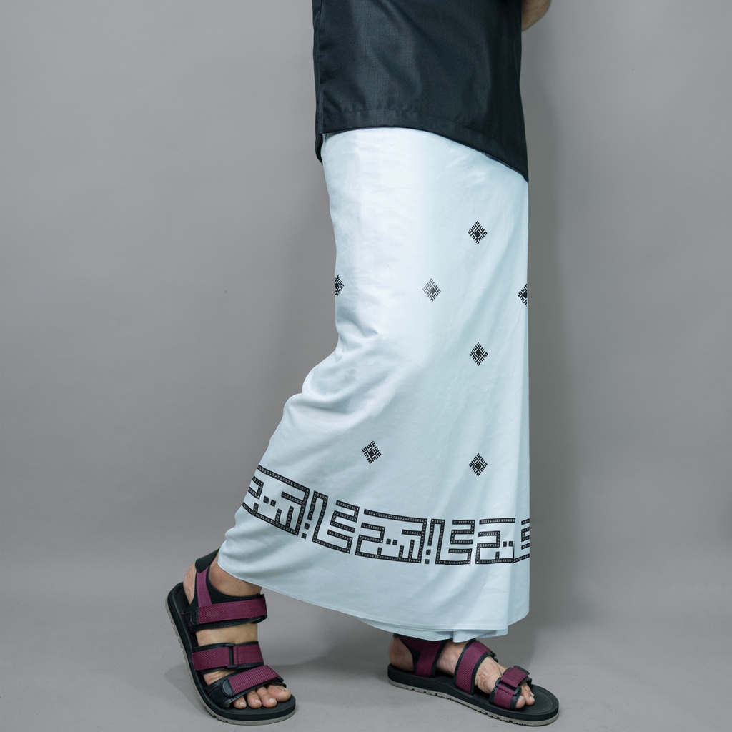 Katsae - Sarung Bordir Motif KUFI Bordir Timbul Sarung Pria Dewasa Sarung Sholat 100% Bordir