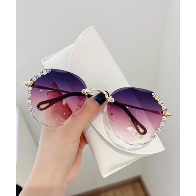 Ready Stock Sunglasses Wanita Kacamata Full Color Metal No frame Women Sunglasses New Arrival Import Kacamata Fashion