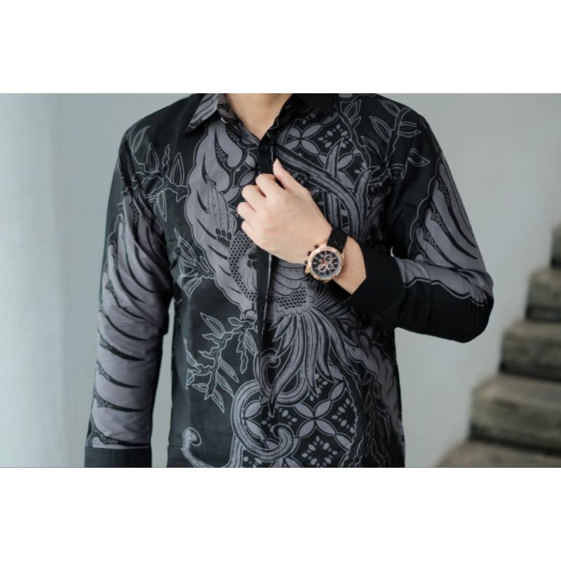 batik pria premium slimfit lengan panjang lapis furing baju kondangan original kemeja pria dewasa