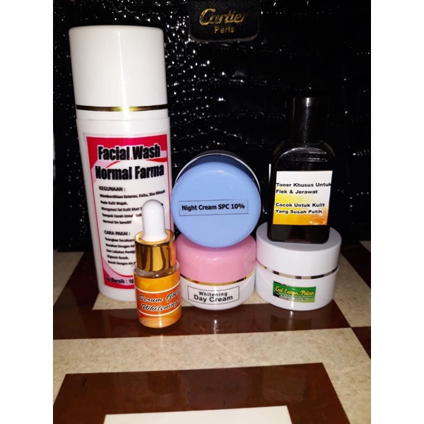 farma paket lengkap isi 6inci/farma kusus untuk flek hitam/farma wdc/paket glowing/farma 10% origina