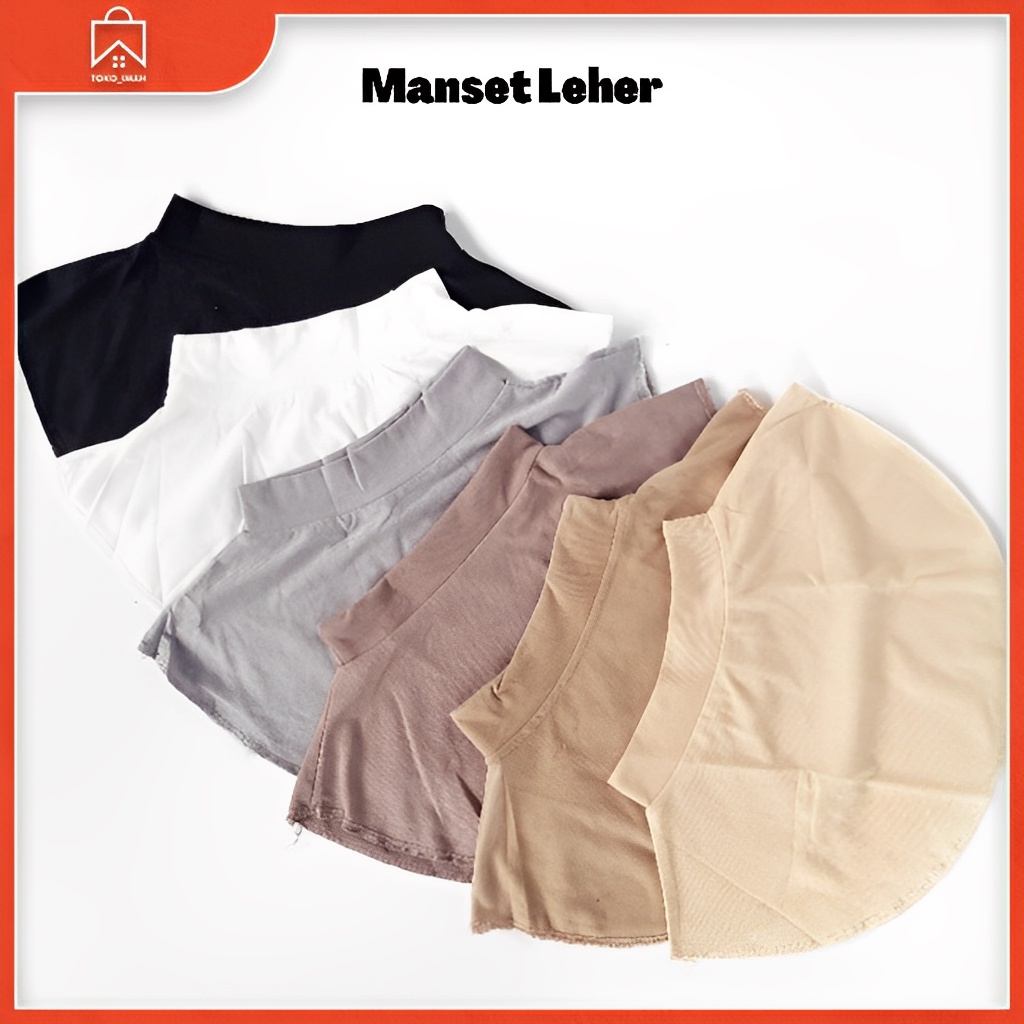 Manset Leher Wanita Muslim / inner dada / inner leher / dalaman dada / Manset kaos 50 varian warna toko imah