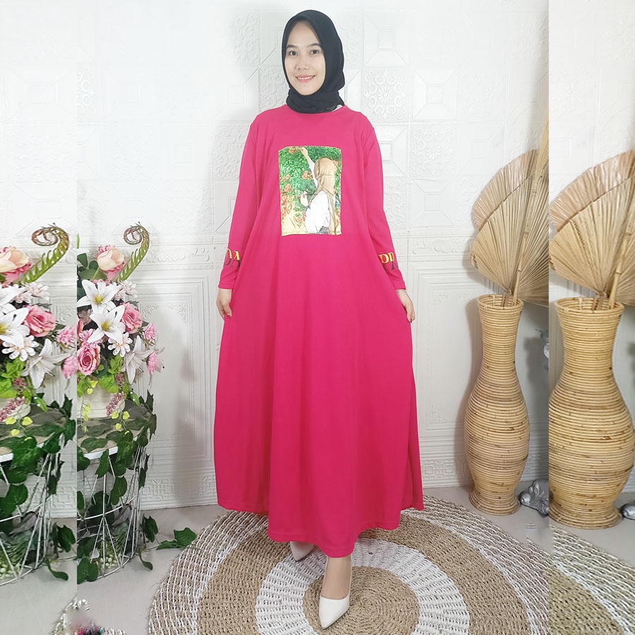 PRDA LONG DRESS WANITA BERHIJAB CANTIK MODERN OVERSIZE GAMIS JUMBO PEREMPUAN GL FASHION