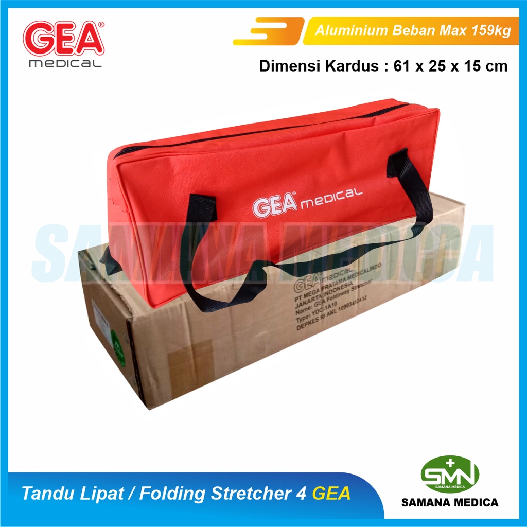 Tandu Lipat / Folding Stretcher 4 GEA - YDC 1A10 Aluminium Kuat Warna Orange Kuat Beban Max 159kg Promo Murah
