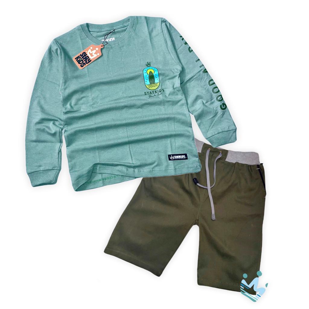 STAYKIDS SETELAN ANAK LAKI-LAKI USIA 1-12 TAHUN BAHAN KATUN / NABJU KAOS ANAK LAKI-LAKI