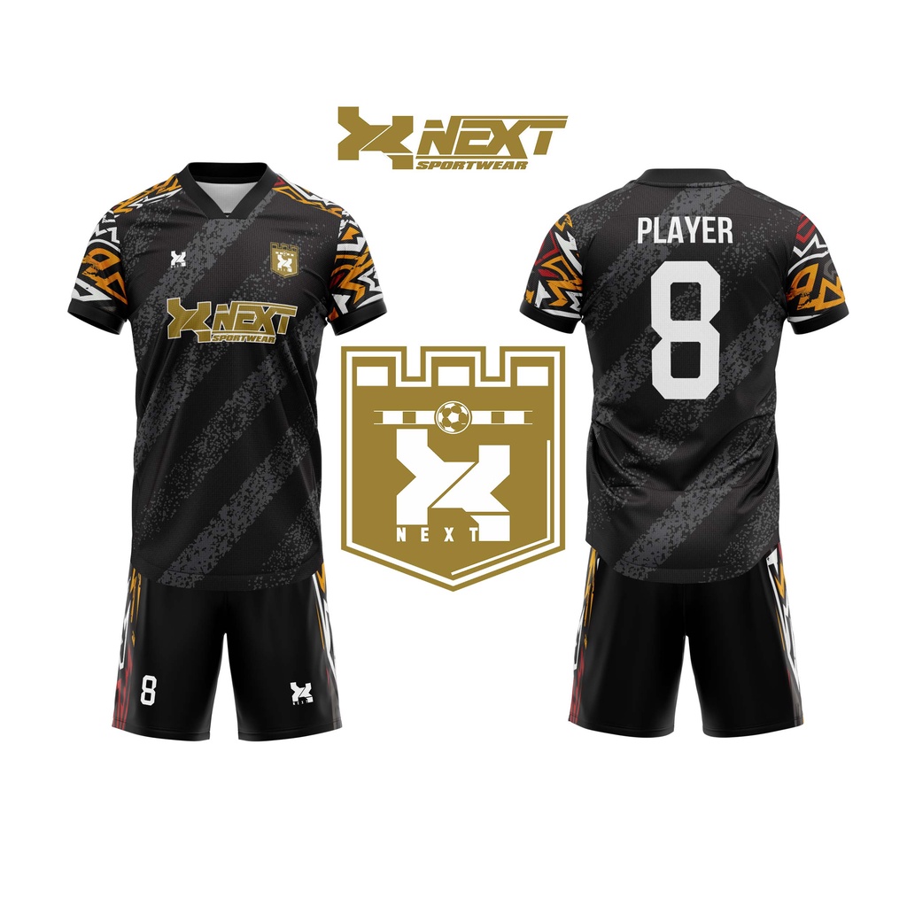 JERSEY FUTSAL HITAM | JERSEY FULL PRINTING | JERSEY VOLY | JERSEY BOLA