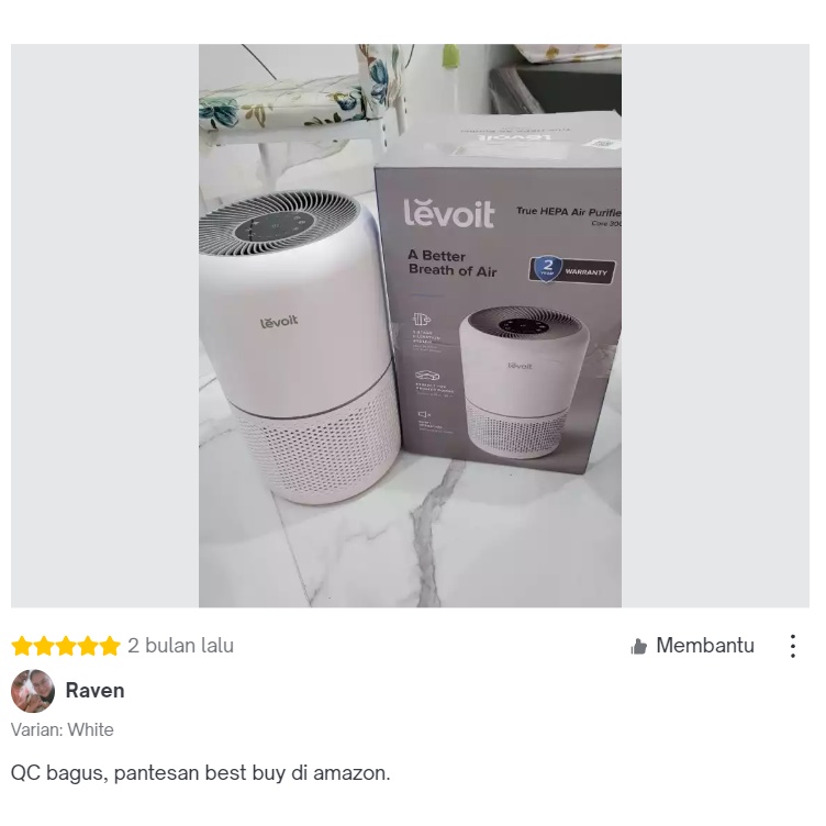 Levoit Core 300 Smart True HEPA Air Purifier USA Pembersih Udara