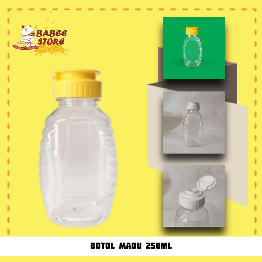 BOTOL MADU TJ 250ML TUTUP FLIPTOP IMPORT / BOTOL MADU TJ FLIPTOP IMPORT 250ML FOOD GRADE