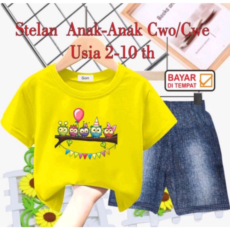STELAN ANAK UNISEX CELANA SEMI JEANS USIA 2 THN-10 THN (BRUNG ANTU)