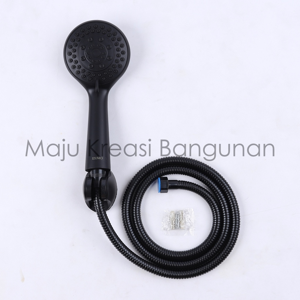 Hand Shower Hitam Kamar Mandi Kepala Toilet Selang Fleksibel Flexible 150Cm 150 Cm Izumo