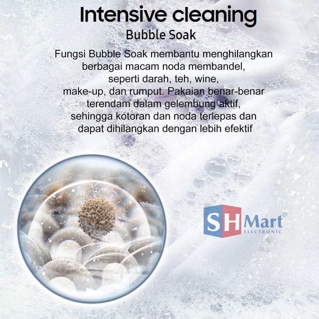 MESIN CUCI FRONT LOADING SAMSUNG 8 KG WW80T504DTT/SE  WITH ECO BUBBLE WW80T (MEDAN)