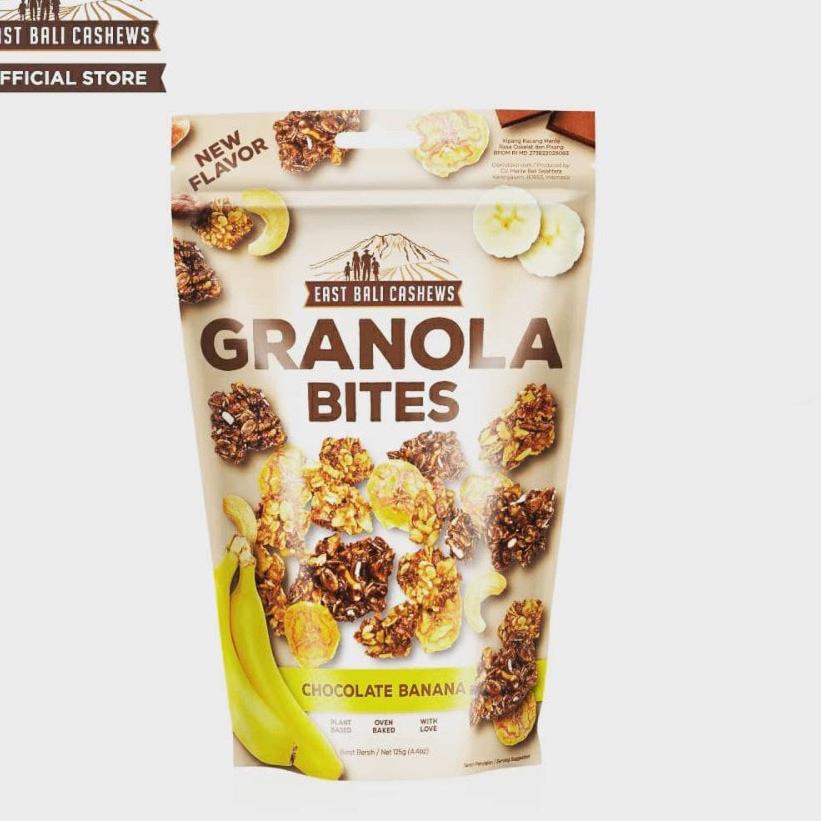

✨Grosir✨ East Bali Cashews Granola Bites Chocolate Banana 125gr !!