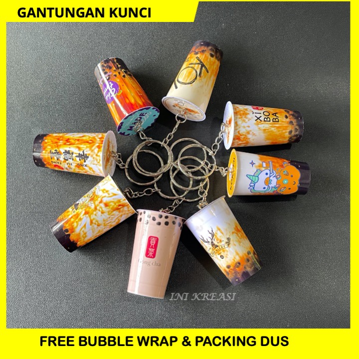 GANTUNGAN KUNCI - GANCI MINIATUR MINUMAN BOBA