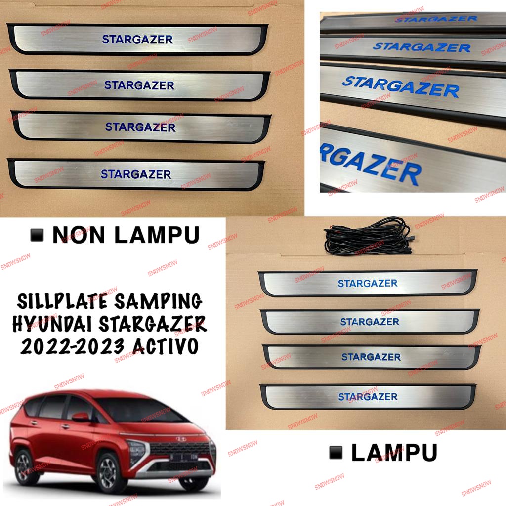 Sillplate Samping Mobil Hyundai Stargazer 2022 2023 Activo Non Lampu / Lamp