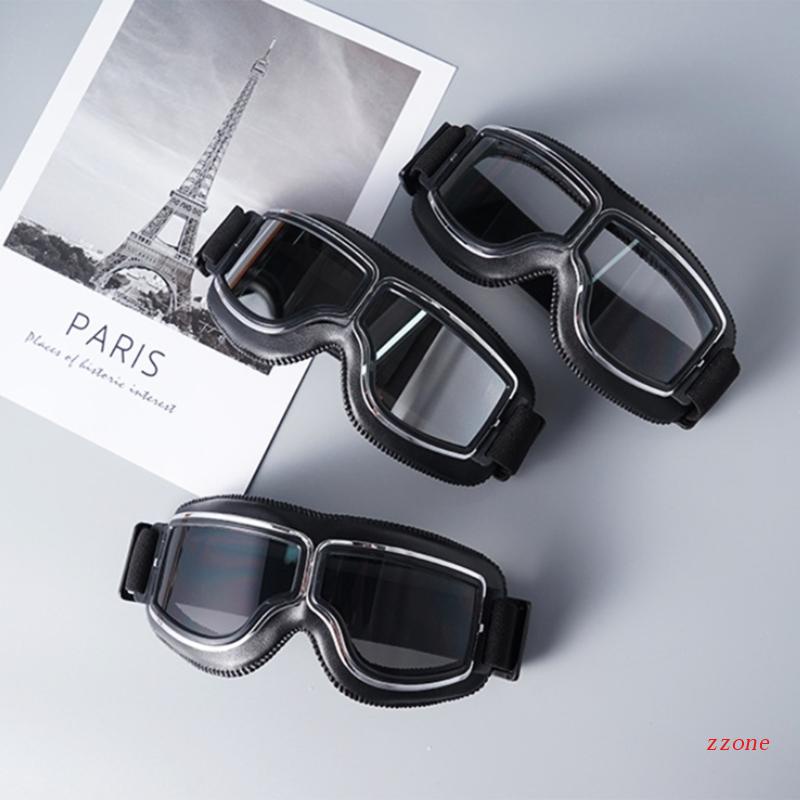 Zzz Kacamata Goggles Vintage Bahan Kulit Anti Gores / Debu Untuk Motor / ATV / Skuter Off Road