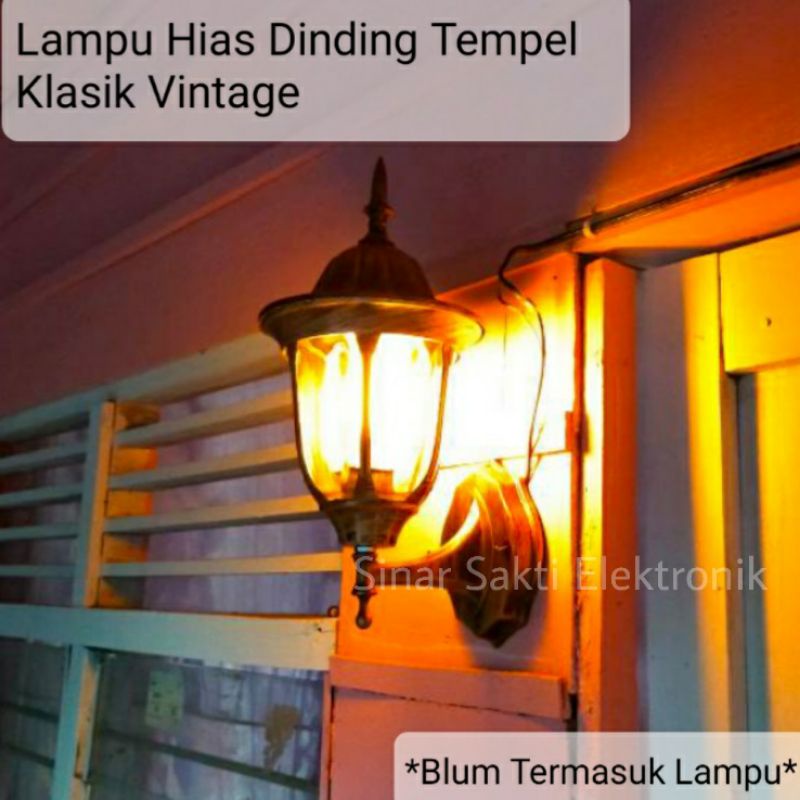 Lampu Hias Dinding Tempel Taman Klasik Outdoor Dokar Vintage Luar