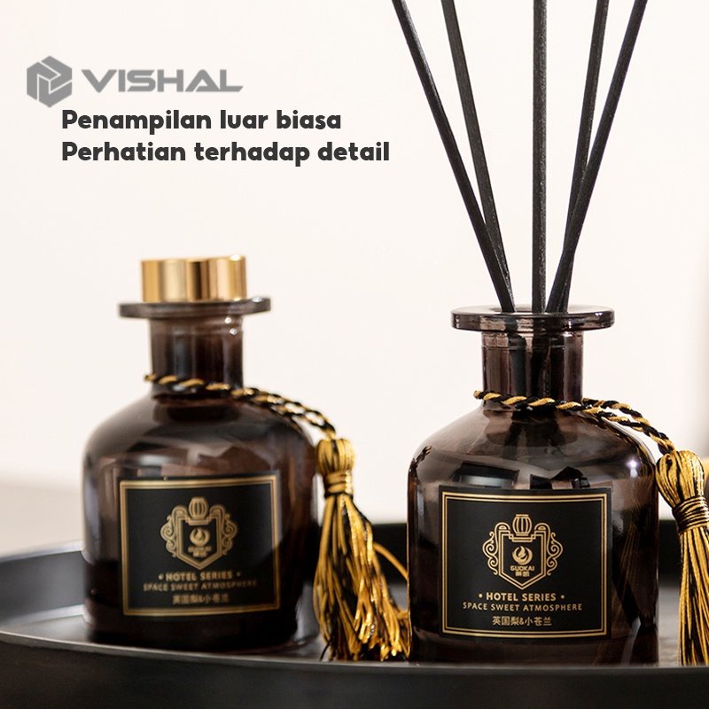 VISHAL Reed Diffuser Aromatheraphy Pengharum Ruangan Parfum Ruangan Essential Oil Relaxing + Bunga