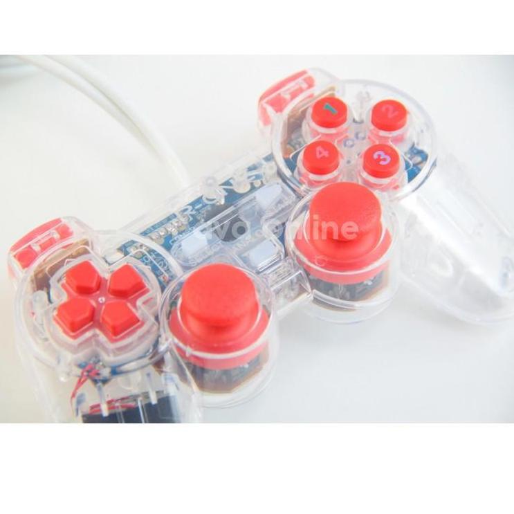 ✨SHOPEE MALL✨ TURUN HARGA  STICK / JOYSTICK GAME USB PC / LAPTOP/PS DOBLE GETAR TRANSPARAN AWET KABE
