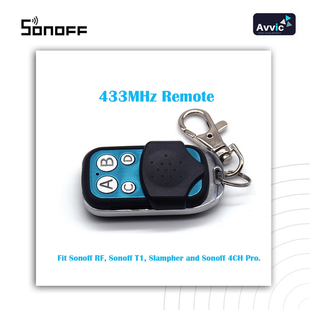 Sonoff 4Key433 Remote Control Remote Controller Kustom Serbaguna RF433