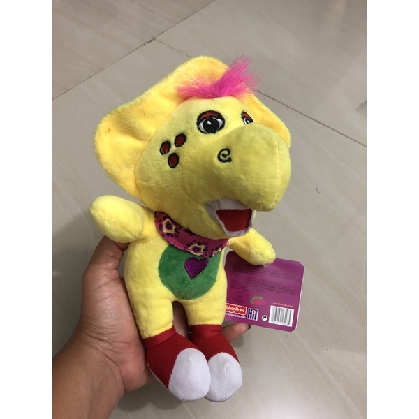 boneka tarik musik barney fisher price