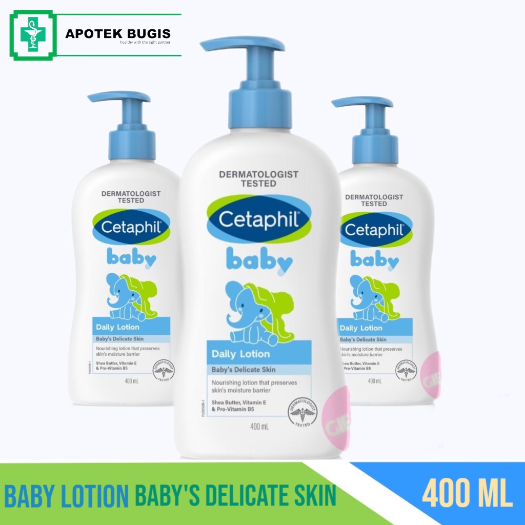 Cetaphil Baby Daily Lotion 400ml  Losion Pelembab &amp; Perawatan Kulit Bayi baby's Delicate Skin 400 ml