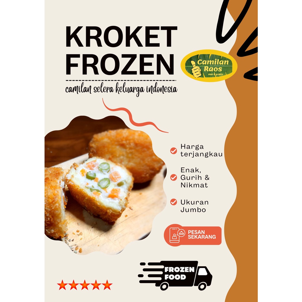 

KROKET YUMMY FROZEN / KROKET DAGING FROZEN / KROKET DAGING SAYUR GURIH