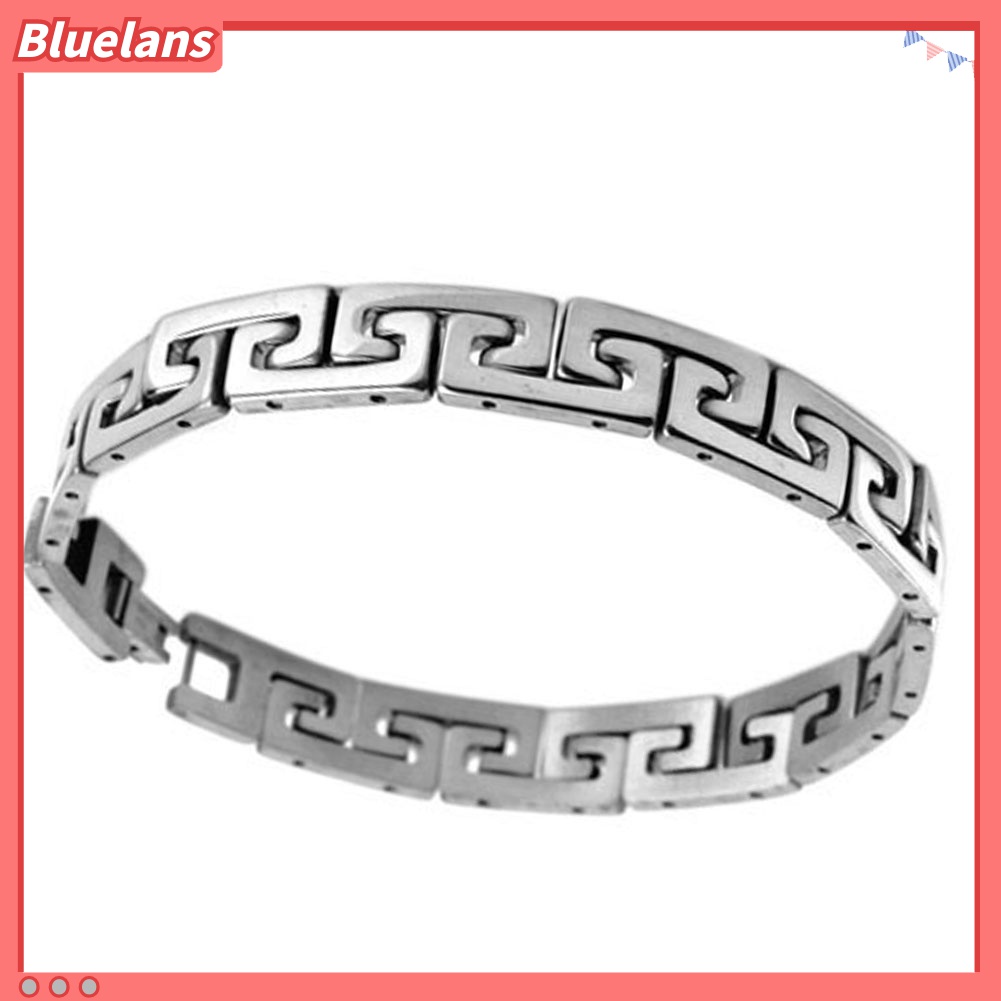 Gelang Rantai Bahan Stainless Steel Gaya Punk Untuk Pria