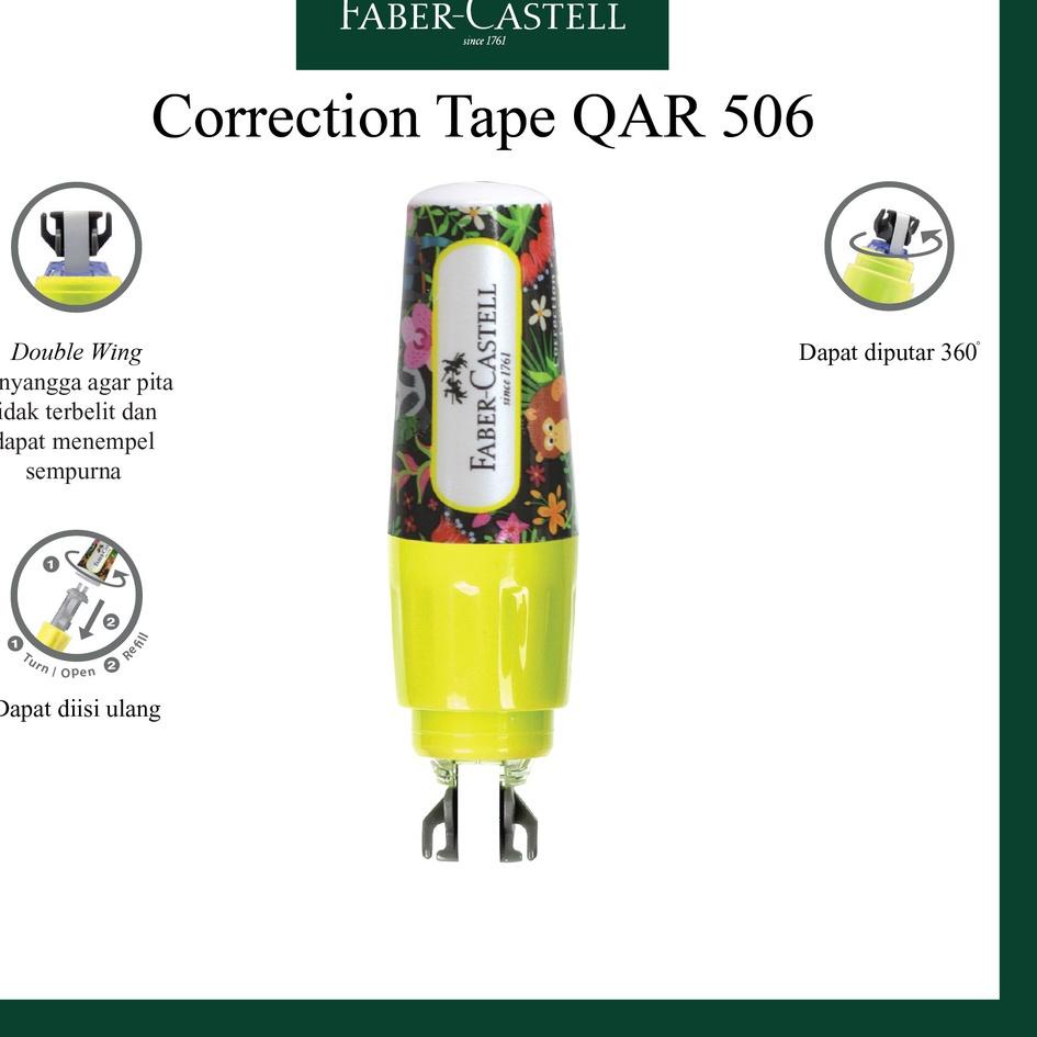 

Get Bonus Correction Tape Faber Castell QAR 506 Fancy Tip Ex