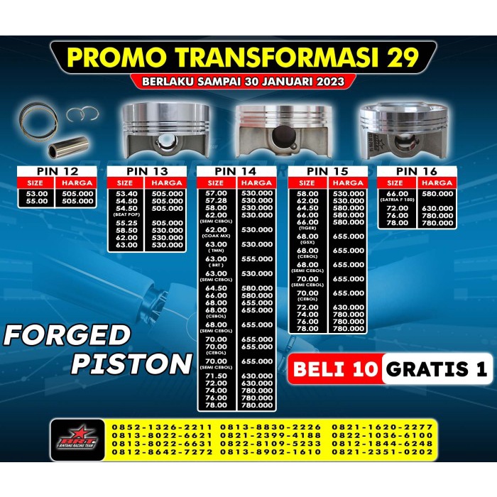 FORGED PISTON PIN 14 BRT