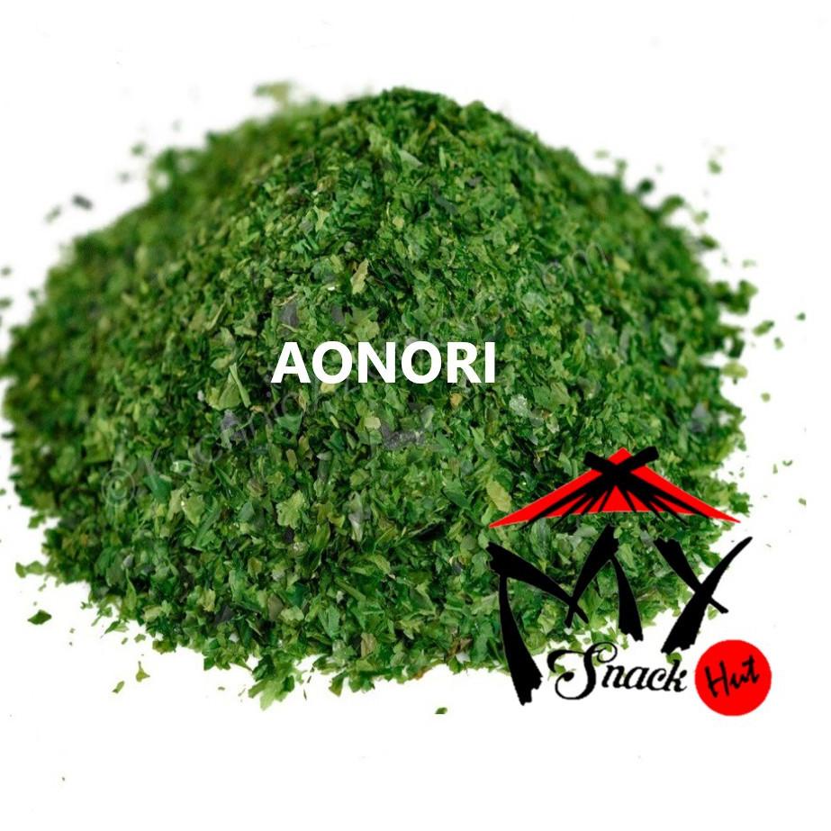 

ベ AONORI 10GR - JAPANESE SEAWEED FLAKE FLAKES - RUMPUT LAUT BUBUK KASAR CACAH - NORI TABUR - TOPPING TABURAN SUSHI TAKOYAKI JEPANG ㅡ