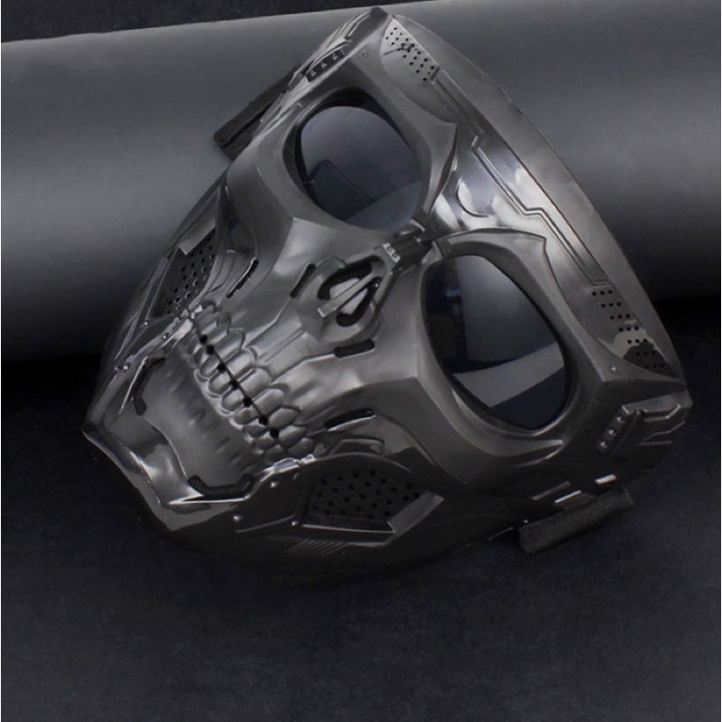 Masker Motor Topeng Airsoft Gun Paintball Full Face Model Tengkorak Skull