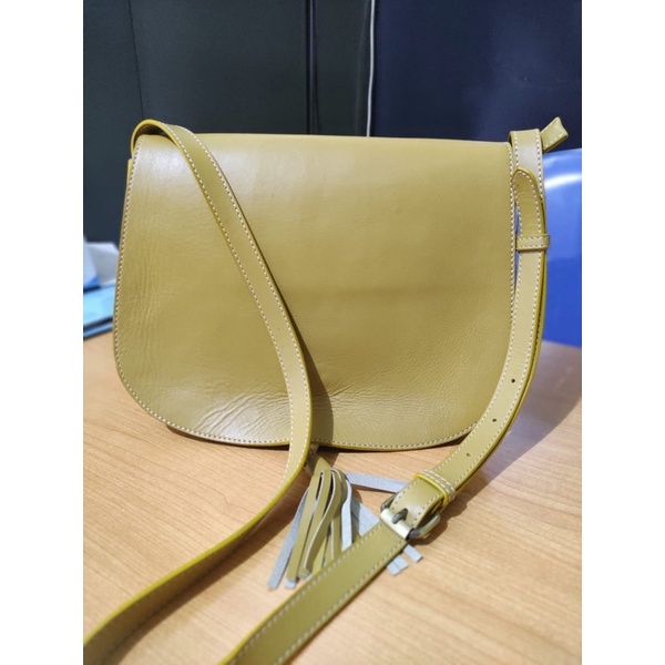 Tas Kulit Sapi Garut Kuning