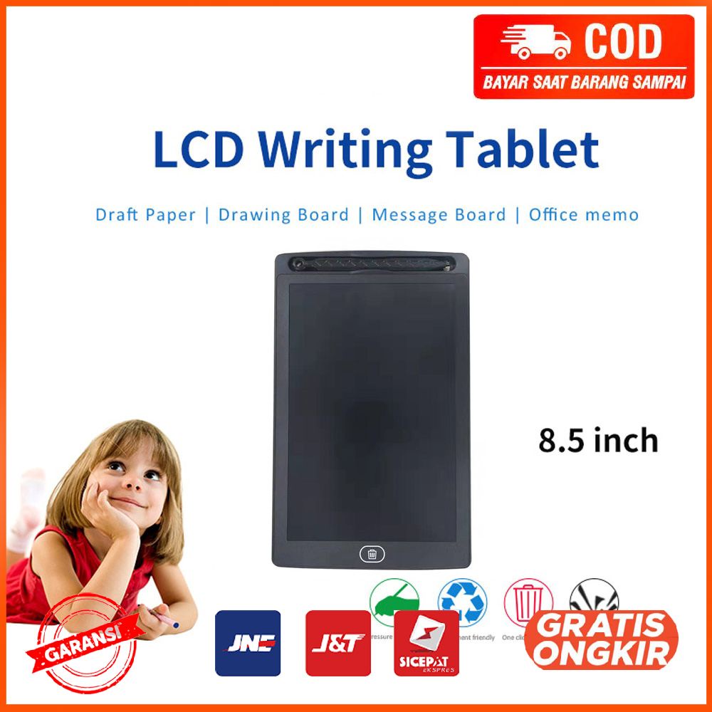 Papan Gambar Digital Monochrome LCD Drawing Graphics Tablet 8.5 Inch