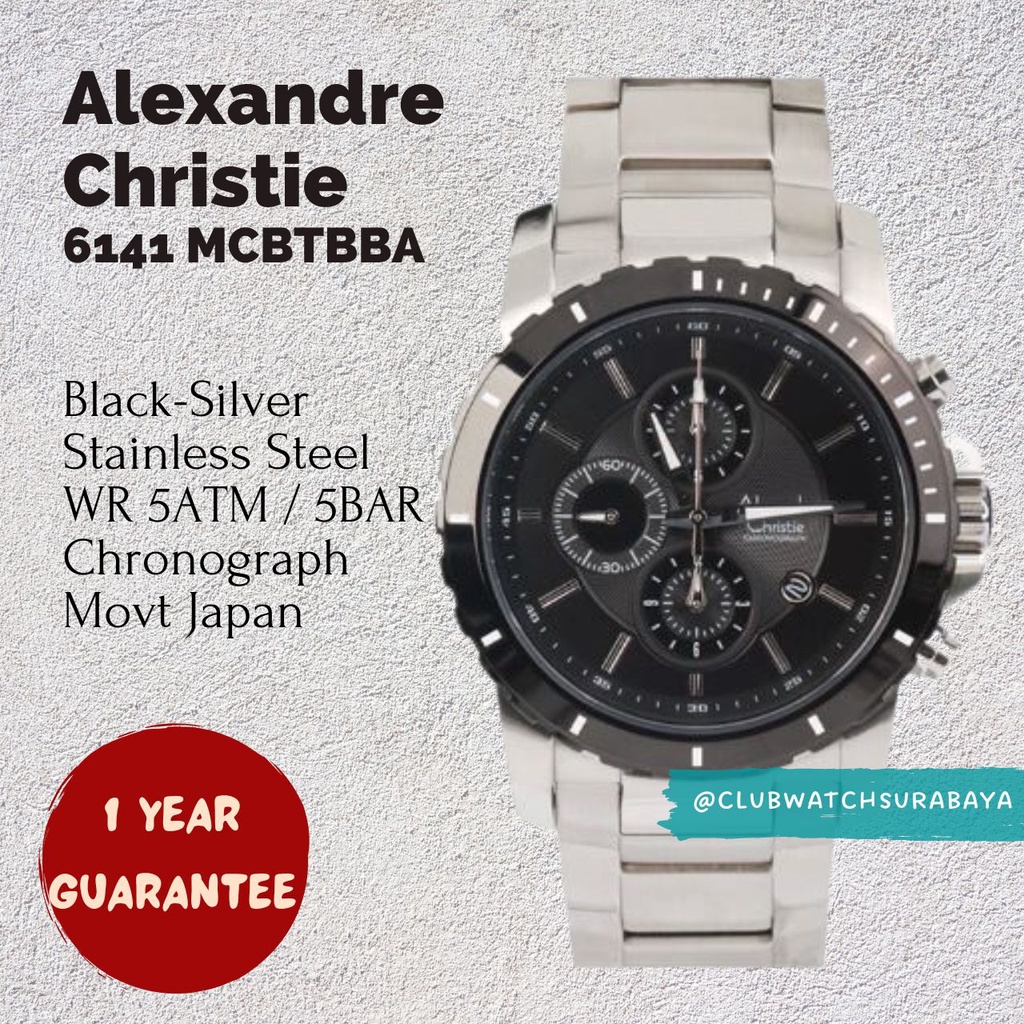 Jam Tangan Pria Alexandre Christie ORI 6141 MCBTBBA / Alexandre Christie Jam Tangan Laki-Laki 6141 M