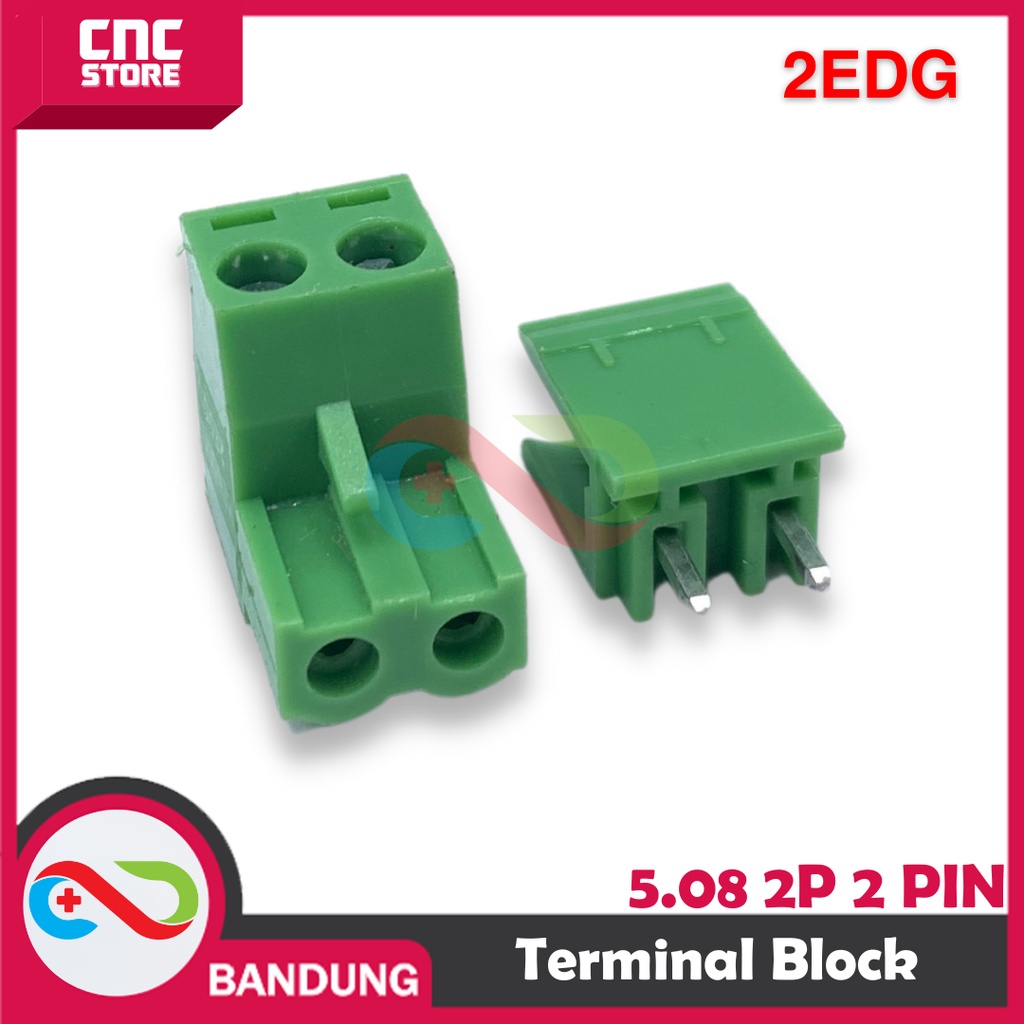 TERMINAL BLOCK 2EDG 5.08 2P 2 PIN GREEN