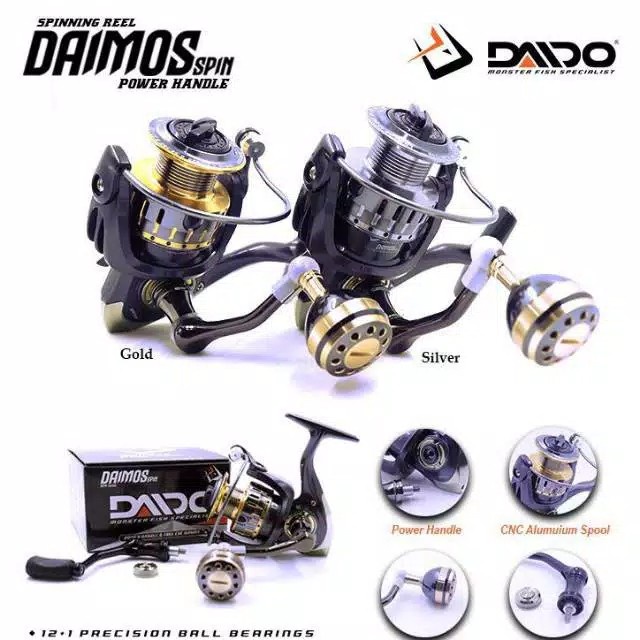 Wow Reel Daido Daimos Spin Power Handel Doubel Spool 2000 3000 4000 6000 Bergaransi