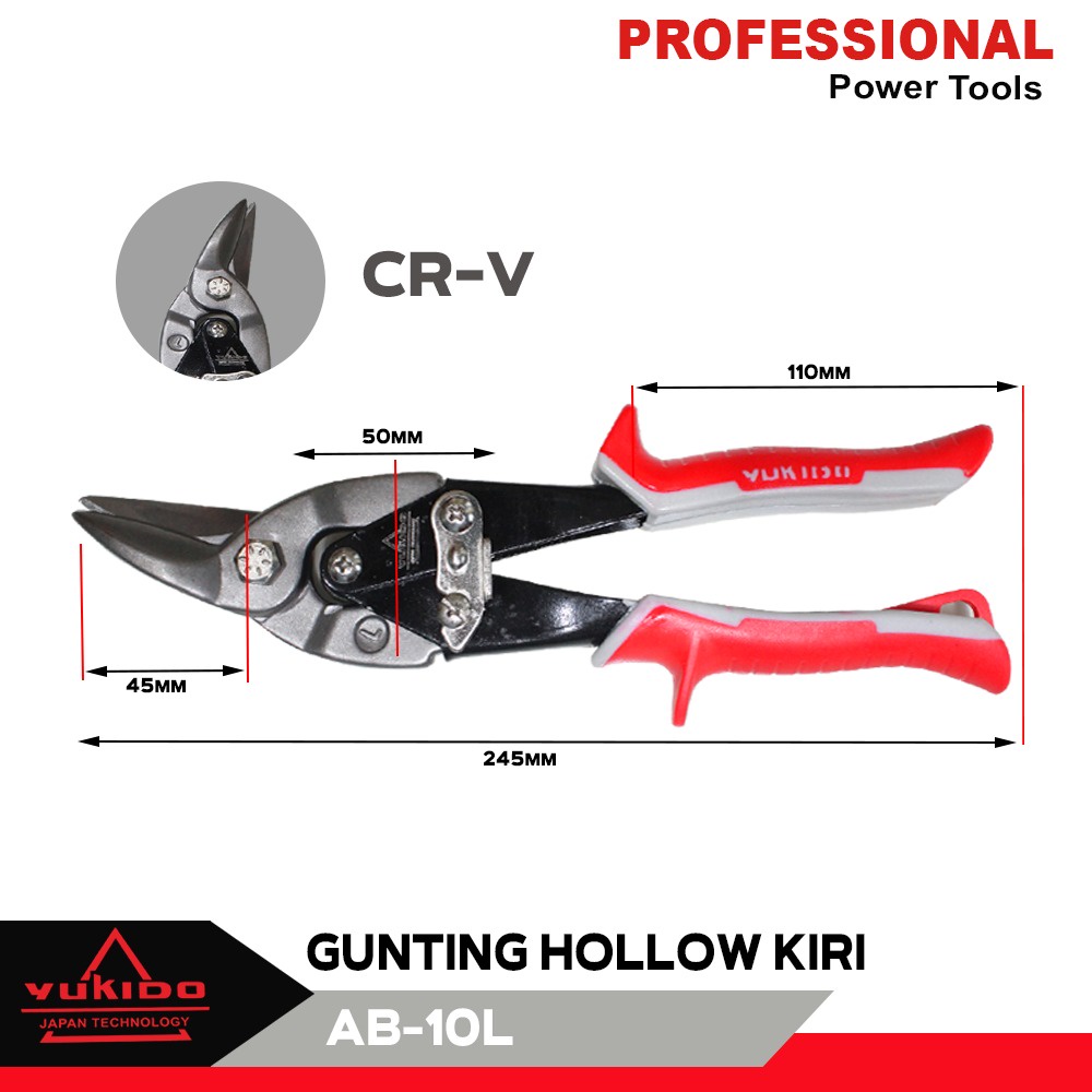

Gunting holo / Gunting Baja / Gunting seng lurus / Aviation Snips YUKIDO 10