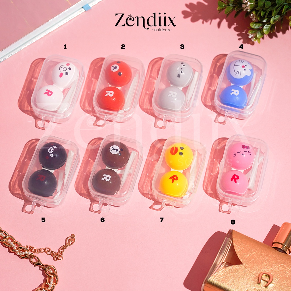 Tempat/Kotak Softlens TRAVEL KIT MINI Motif KARAKTER LUCU