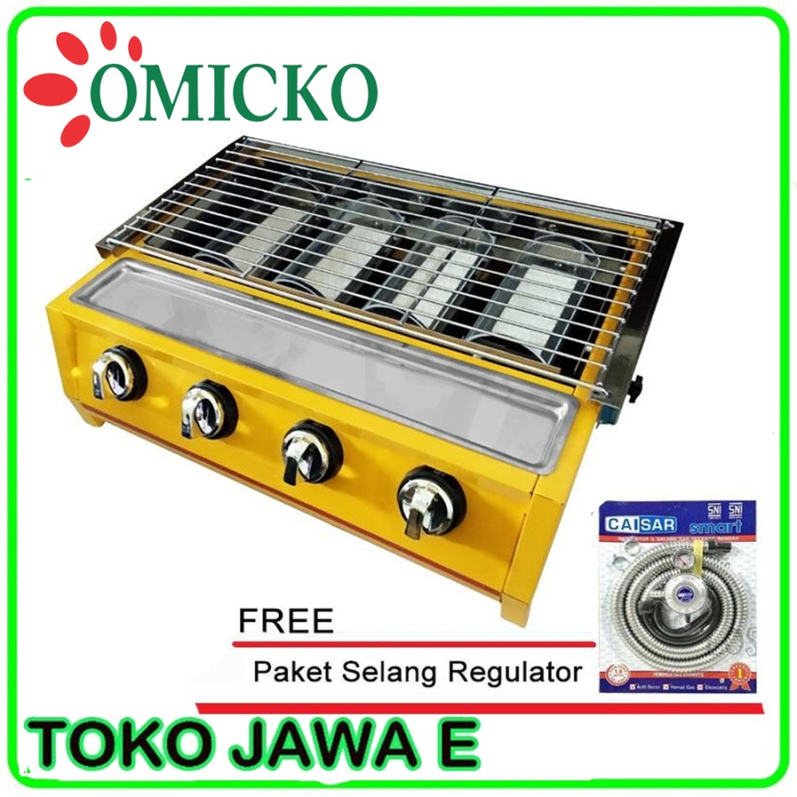 OMICKO KOMPOR PANGANGAN SOSIS/BAKARAN SERBAGUNA 2 Tungku - 4 Tungku